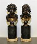 A Pair of Continental Bronze Busts