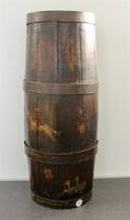 A Painted Barrel Form Umbrella Stand