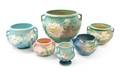 A Group of Six Roseville Pottery Items