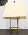 A Gilt Metal 12 Stick Table Lamp