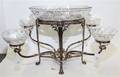 A SilverPlate and Cut Glass Epergne
