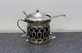 An American Silver and GlassInset Mustard Pot