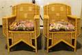 A Pair of Rattan Armchairs