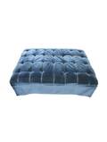 A Velvet Upholstered Ottoman