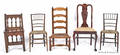 Group of five miscellaneous chairs