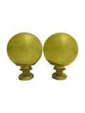 A Pair of Brass Finials