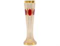CONTINENTAL GILT  RUBY DECORATED COLORLESS GLASS VASE