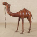Stuffed leather camel figure