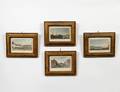 GROUP OF FOUR HAND COLORED TOPOGRAPHICAL ENGRAVINGS