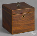 George III mahogany tea caddy