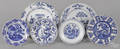 Two Delft blue and white chargers 18th c