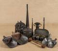 Group of tin kitchen wares