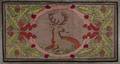 American hooked rug with a stag