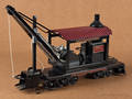 Reproduction Buddy L pressed steel railroad steam shovel