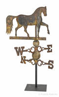 New England cast iron prancing horse weathervane 19th c