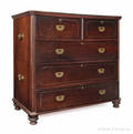 China Trade rosewood campaign chest ca 1840