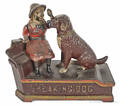 Cast iron   mechanical bank manufactured by Shepard Hardware Co