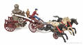 Cast iron horse drawn fire pumper
