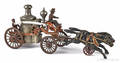 Hubley cast iron horse drawn fire pumper