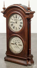 Southern Calendar Clock Co   mahogany mantel clock