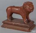 Redware figure of a lion early 20th c