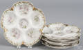 Four Haviland Limoges porcelain oyster plates