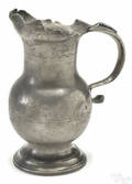 French pewter water pitcher early 18th c