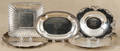Five sterling silver trays