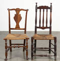 Two New England Queen Anne dining chairs