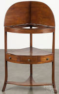 George III mahogany corner wash stand