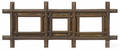 Tramp art carved triple frame