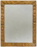 Tramp art carved mirror