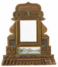 Tramp art carved frame