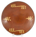 Pennsylvania redware pie plate 19th c