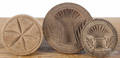 Three turned and carved butter prints