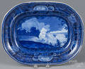 Historical blue Staffordshire Niagara platter