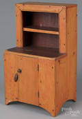 Miniature painted pine stepback cupboard
