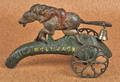 Cast iron Wild Mule Jack bell toy manufactured by the Gong Bell Company