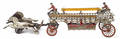 Cast iron horse drawn  Ideal Fire Department  ladder wagon