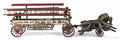 Cast iron horse drawn ladder wagon