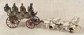 Hubley cast iron horse drawn fourseat brake with eight riders and four horses