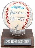 500 Home Run Club Baseball Signed by Eleven Players
