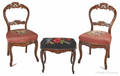 Pair of Victorian carved mahogany side chairs
