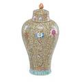 Chinese famille rose porcelain lidded jar