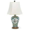 Chinese famille verte porcelain lamp