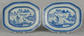 Two Chinese export Canton porcelain platters 19th c