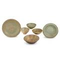 Group of korean celadon pottery