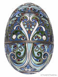Russian enamel and silver gilt egg