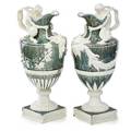 Wedgwood tin glazed earthenware ewers