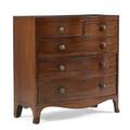 Regency bowfront mahogany chest of drawers